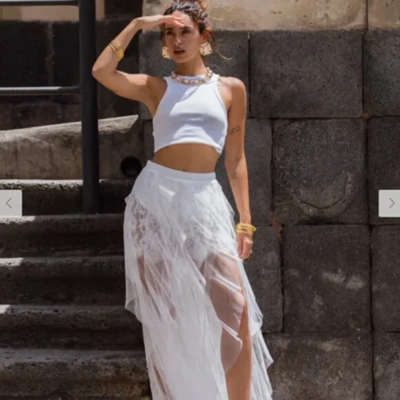 NWT 12th Tribe Tulle Maxi Skirt - Picture 4 of 6